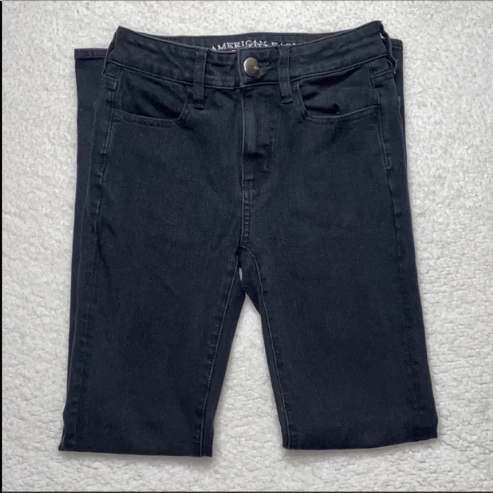 American Eagle Black Jeans Denim High Rise Jegging  Size 0